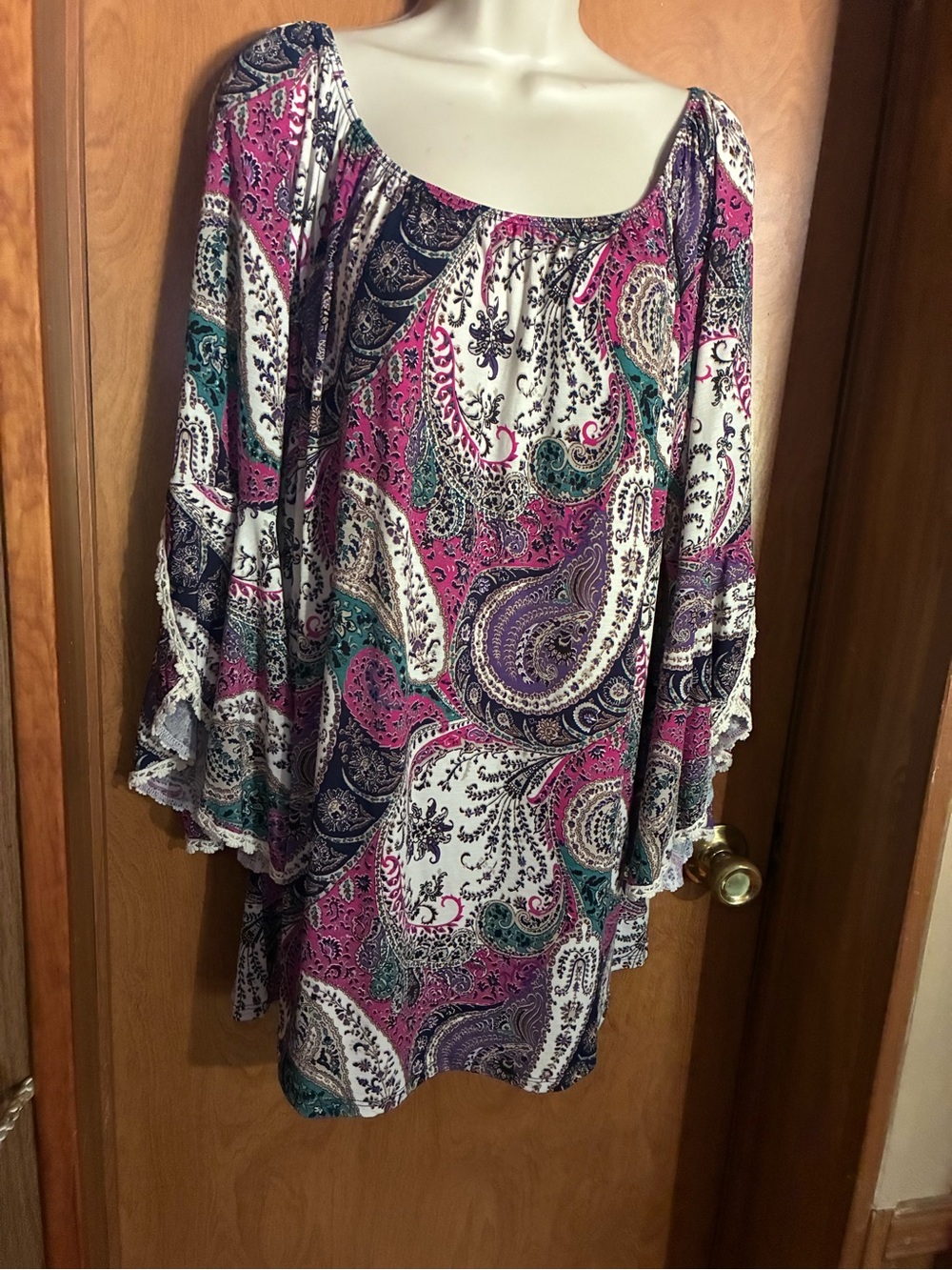 Honeyme White and Navy Floral Lined Garment